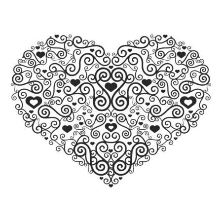 Sticker de Perete Heart Centrepiece Spiral Love - Img 3