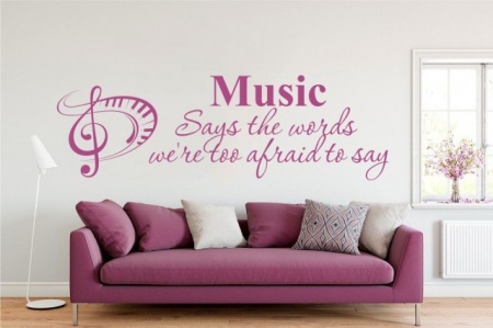 Sticker De Perete Music Says The Words - Img 3