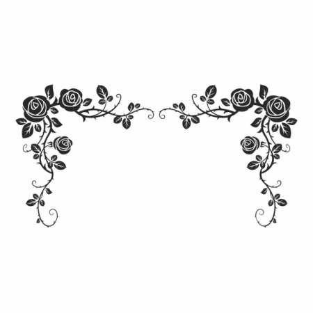Sticker Rose Flower Headboard - Img 3