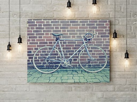 Tablou Canvas Bicicleta Langa Zid - Img 3
