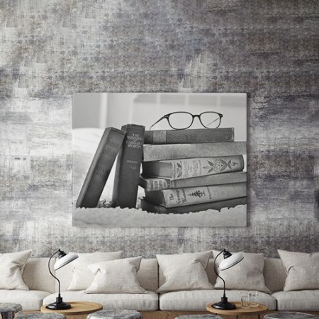 Tablou Canvas Books In Black And White - Img 4