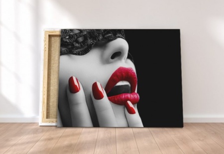 Tablou Canvas - Buze Rosii - Img 3
