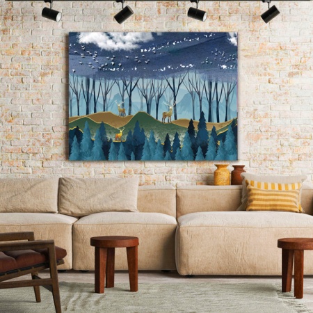 Tablou Canvas Deep Into The Blue Forest