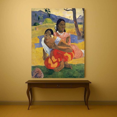 Tablou Canvas - "Femei tahitiene pe plajă" - Img 4