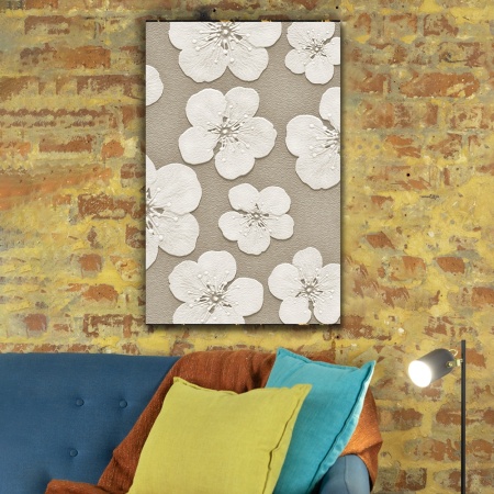 Tablou canvas - Flori de cais pe fundal texturat (Floral 139) - Img 3