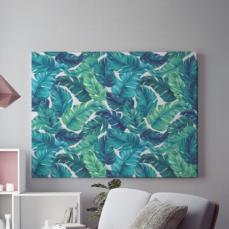 Tablou Canvas Frunze Albastre
