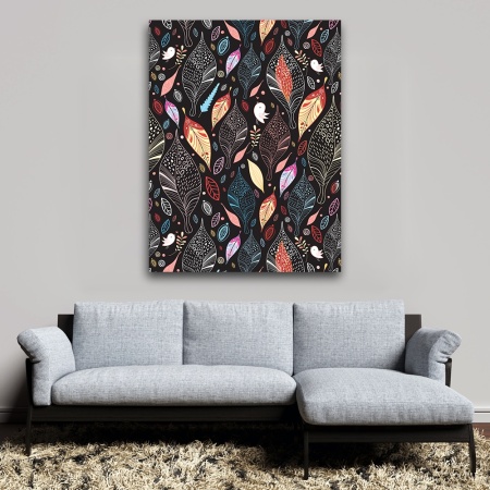 Tablou canvas - Frunze stilizate multicolore (Floral 008) - Img 5
