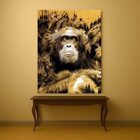 Tablou Canvas - Golden girrafes - Img 5