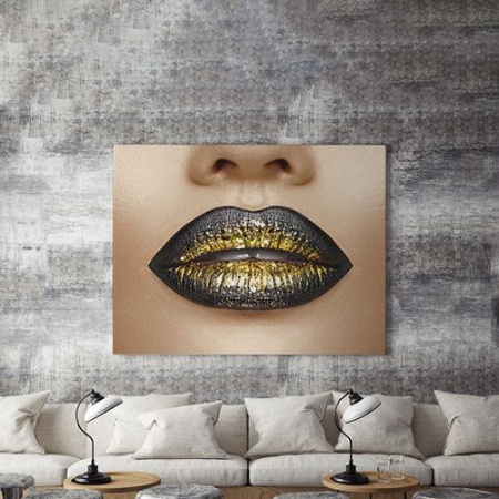 Tablou Canvas Golden Lips - Img 4