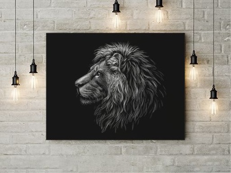 Tablou Canvas Grey Lion - Img 3