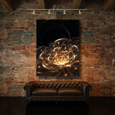 Tablou Canvas Magical Golden Flower - Img 4