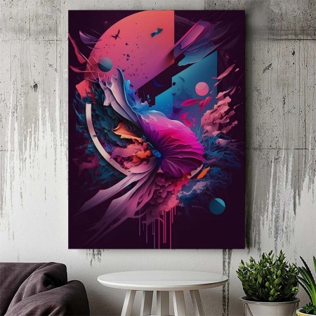 Tablou Canvas Modern Abstract - 3D Underwater fantasy - Img 2