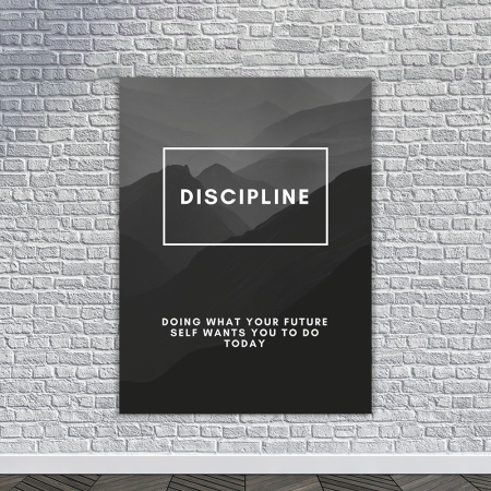 Tablou Canvas Motivational - Discipline (definition) - Img 2