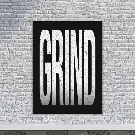 Tablou Canvas Motivational - Grind (big letters on concrete) - Img 3