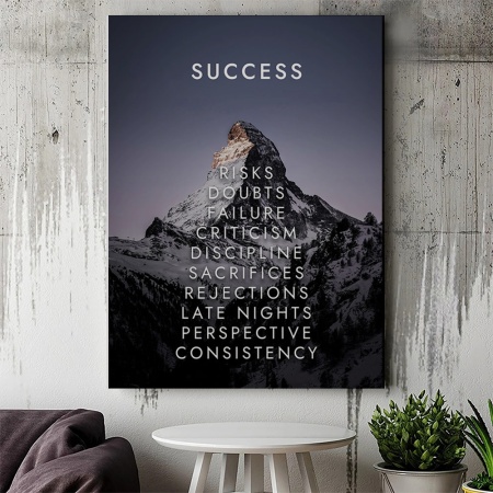 Tablou Canvas Motivational - Success (snowy peak) - Img 3