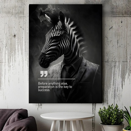 Tablou Canvas Personalizat - Business Animals - Zebra - Img 4