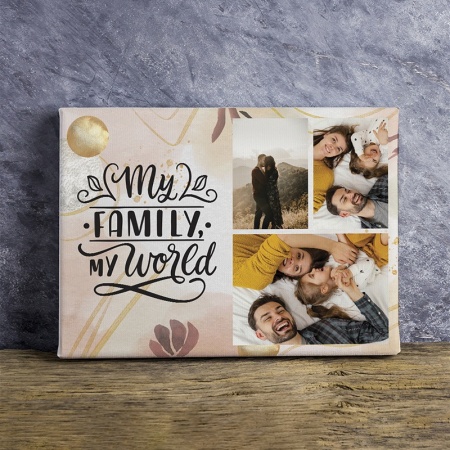 Tablou Canvas Personalizat - My family, my world (3 fotografii) - Img 3