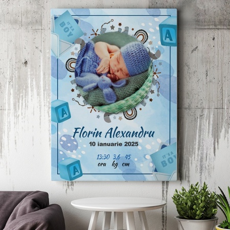 Tablou Canvas Personalizat - Poza bebe baietel - Img 3