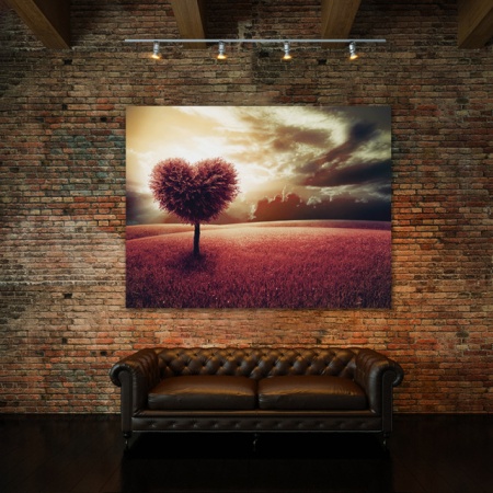 Tablou Canvas Tree Heart At Down - Img 3