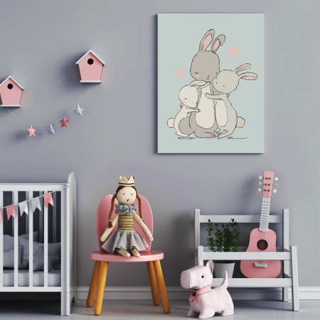 Tablou Copii - Rabbit Mom - Img 3