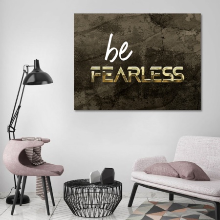 Tablou Motivational - Be fearless (gold) - Img 4