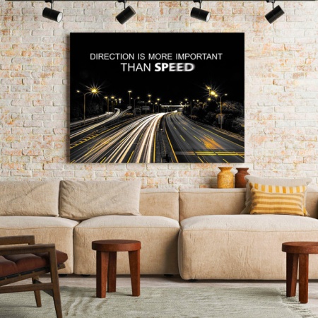 Tablou Motivational - Direction Is More IMPORTANT - Img 2