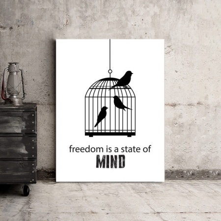 Tablou Motivational - Freedom Is A State Of Mind - Img 3