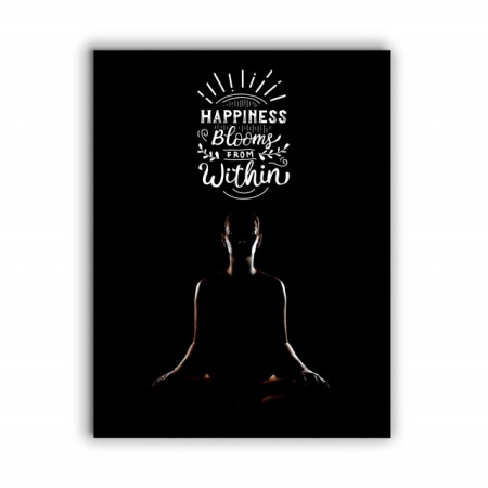 Tablou Motivational - Happiness Blooms From Within - Img 3