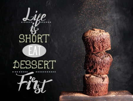 Tablou Motivational - Life Is Short, Eat Dessert - Img 3