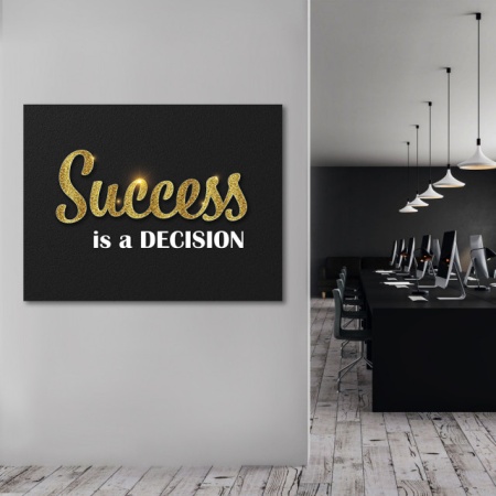 Tablou Motivational - Success is a decision (gold) - Img 3