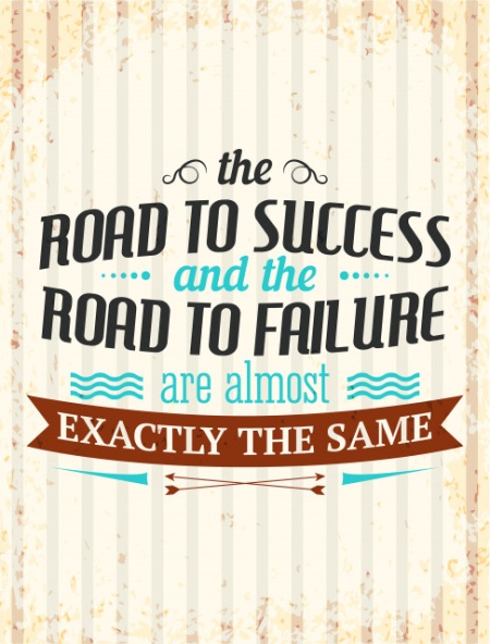Tablou Motivational - The Road To Success And The Road To Failure - Img 3