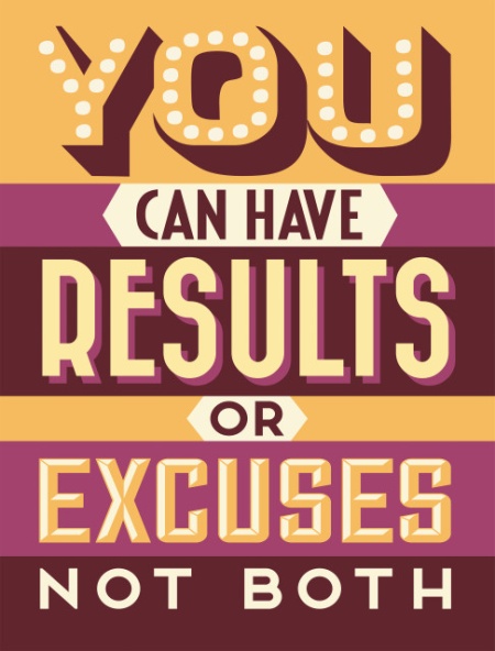 Tablou Motivational - You Can Have Results Or Excuses - Img 2