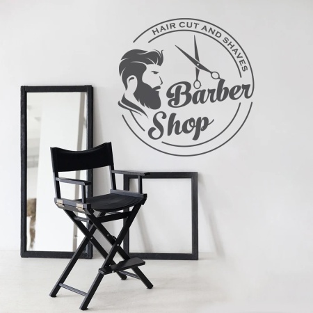 Barbershop (man profile and scissors) - Img 2