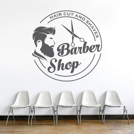 Barbershop (man profile and scissors) - Img 4