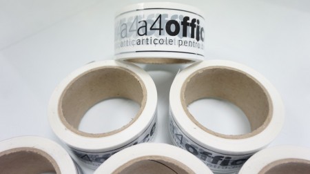 Benzi adezive personalizate cu logo - 180buc - 50mm x 66m - Img 3