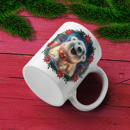 Cana De Craciun - Cute Baby Polar Bear (mesaj personalizat) - Img 3