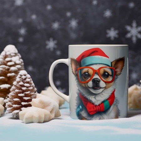 Cana De Craciun - Cute Santa Dog - Img 2