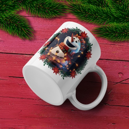 Cana De Craciun - Olaf with Christmas Lights (mesaj personalizat) - Img 3