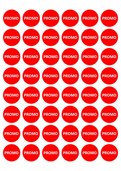 Etichete personalizate cu PROMO, 100 buc, PVC, rezistente la apa - Img 3