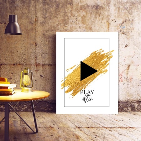 Set tablouri canvas motivationale - Play, pause, never stop - Img 8