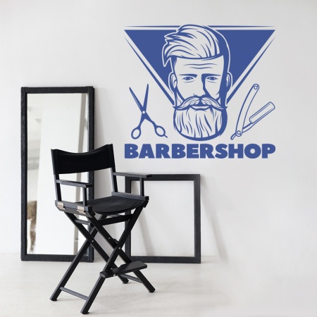 Sticker Barbershop (triangle logo) - Img 4