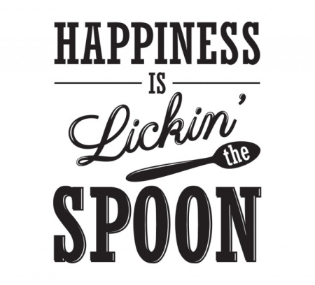 Sticker Bucatarie - Happiness is licking the spoon - Img 2