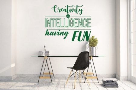 Sticker De Perete Creativitatea Este Inteligenta Distractiva - Img 2