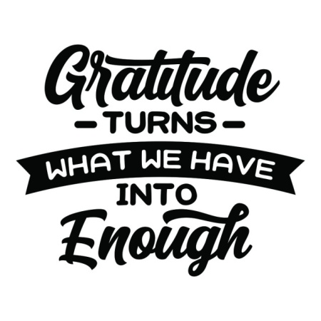 Sticker De Perete Gratitude Turns What We Have Into Enough - Img 2