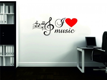 Sticker De Perete I Love Music - Img 5