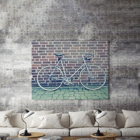 Tablou Canvas Bicicleta Langa Zid - Img 4