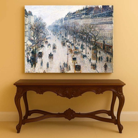 Tablou Canvas "Boulevard Montmartre" - Bulevardul Montmartre iarna - Img 3