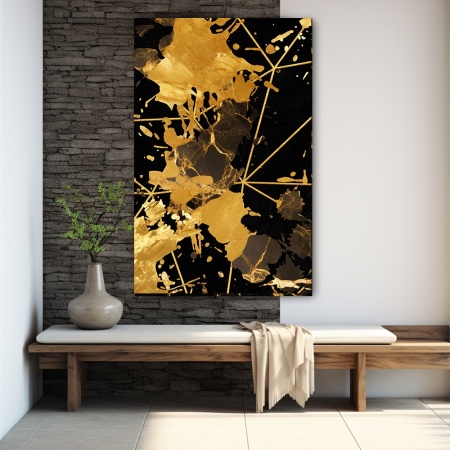 Tablou canvas - Gold and Black (ZAZ 135) - Img 4