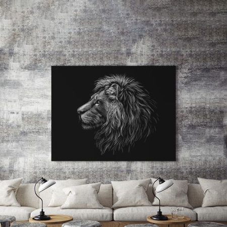 Tablou Canvas Grey Lion - Img 4