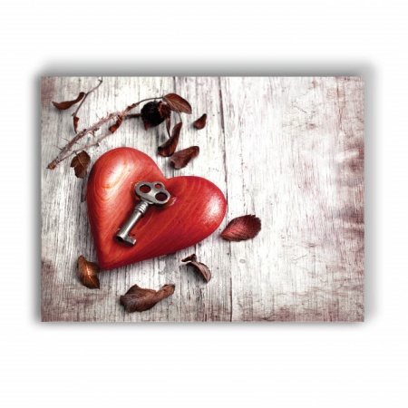 Tablou Canvas Heart With A Key - Img 3